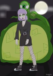 brain brain_injection glowing_eyes goth green_eyes rosera the_brain-eating_evil_meteor