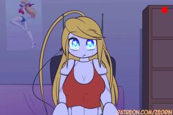  animated animated_gif breasts cables cave_story curly_brace electricity femsub large_breasts open_mouth ring_eyes robot robot_girl tech_control very_long_hair zedrin 