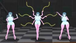 absurdres ass boots bottomless breasts empty_eyes femdom femsub ghost ghost_girl gloves knife large_ass large_breasts nipples nude pussy spooky&#039;s_jump_scare_mansion spooky_(spooky&#039;s_jump_scare_mansion) topless weapon winxtang