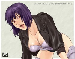  azasuke breasts cables femsub ghost_in_the_shell large_breasts maledom motoko_kusanagi purple_hair red_eyes remote_control source_request tech_control 