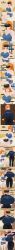  absurdres angry aware bed bedroom blue_eyes calusteri closed_eyes clothed confused dialogue english_text female_only milf mother_and_daughter multiple_girls orange_hair original scared short_hair text 