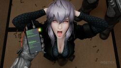 3d femsub ghost_in_the_shell insetick kneeling motoko_kusanagi tagme tech_control