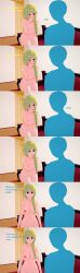  absurdres aware blush braid breasts brown_eyes confused covering dialogue empty_eyes english_text expressionless femsub long_hair maledom mary_(sugurii) milf nipples nude original ponytail scared sugurii text trance_break 