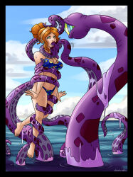  barefoot beach bikini bondage coils curly_hair drool feet femsub gag happy_trance hypnotic_eyes hypnotic_tentacle kaa_eyes ms._valerie_frizzle red_hair spiderweber teacher tentacle_in_mouth tentacles the_magic_school_bus trapped wet 
