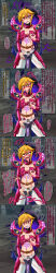  absurdres alternate_costume aware blonde_hair blush body_markings candle censored clothed clothed_exposure corruption cosplay crotch_tattoo cum dialogue drool erection erection_under_clothes evil_smile eye_color_change eyeshadow femdom glowing glowing_eyes heart heterosexual japanese_text link lipstick malesub mind_break nail_polish nintendo nipple_play nipple_tweak open_mouth oracle_of_ages possession purple_lipstick purple_nails red_eyes ribaibu slit_pupils smile speech_bubble story tears text the_legend_of_zelda third_eye tongue tongue_out translation_request veran yellow_eyes 