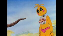  ai_art animated femsub five_nights_at_freddy's kaa kaa_eyes maledom robot snake sound the_jungle_book toy_chica video voice_acted 
