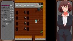 animated black_hair brown_hair empty_eyes femsub hypnosis_academy:_the_hypnosis_trap_and_the_married_teacher jacket maledom multiple_boys short_hair skirt sound teacher video video_game yellow_eyes