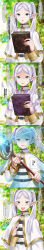  absurdres body_swap elf elf_ears eltoria femsub frieren frieren:_beyond_journey's_end hypnotic_magic japanese_text magic possession sequence staff tagme text translation_request twintails white_hair 