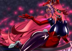  absurdres alternate_costume alternate_hairstyle animal_ears aura breasts bunny_ears bunny_girl clothed femsub fishnets graphia_(honkai_star_rail) hair_growth high_heels honkai_star_rail hypnotic_mask large_breasts legs lying mask multiple_methods_of_hypnosis persona_(series) persona_5 possession radeon red_hair shadow_bunny tail thick_thighs thighs tight_clothing very_long_hair 