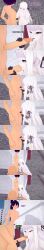  absurdres altered_common_sense bald clothed cum cum_in_mouth cum_on_face dangan_ronpa dialogue english_text exhibitionism eye_roll fat fellatio femsub green_eyes handjob heterosexual kyoko_kirigiri long_hair maledom multiple_boys multiple_doms nude one_eye_open oral orgasm outdoors penis phone pink_eyes pink_hair purple_hair short_hair text ugly_bastard zenin1 