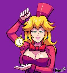 accidental_hypnosis animated blonde_hair blue_eyes femdom femsub hypnotized_hypnotist nintendo pocket_watch princess_peach psyfly self_hypnosis sound spiralwash_eyes super_mario_bros. tagme video