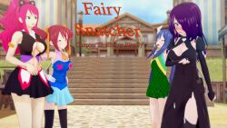  animal_ears aware black_hair blue_eyes blue_hair blush cat_ears closed_eyes clothed cousins cover cyanstargazer english_text fairy_tail fake_animal_ears female_only hair_covering_one_eye long_hair multicolored_eyes multiple_girls purple_eyes red_hair sherria_blendy sherry_blendy shy text twintails wendy_marvell willow_harmony_(cyanstargazer) 