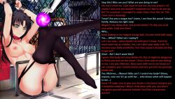 aware bimbofication blush bondage bottomless breasts collar fate_(series) femdom femsub gloves handcuffs large_breasts magic manip misaka12003 misterman4_(manipper) pussy pussy_juice resisting rin_tohsaka spiral_eyes sweat symbol_in_eyes tears text thighhighs topless twintails unhappy_trance
