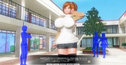 3d breasts brown_eyes brown_hair custom_maid_3d_2 empty_eyes expressionless female_only femsub huge_breasts kamen_writer_mc rika_(made_to_order) text translated