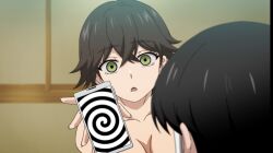  cheat_item_kanrikyoku_no_oshigoto_ex empty_eyes expressionless femsub hypnotic_app hypnotized_hypnotist nude nyuu_(manekin-eko) screenshot tagme 