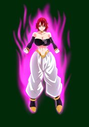 absurdres alternate_costume aura breasts cleo_(bh_cleo) corruption female_only femsub glowing glowing_eyes hinton_blitz large_breasts original red_hair smile tagme
