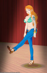  3d empty_eyes femsub hypnotized_walking large_breasts latinkaixa long_hair nami_(one_piece) one_piece 