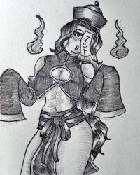 cleavage dogboy_187 ghost jiangshi maria_(dogboy187) milf original possession red_hair spanish talisman