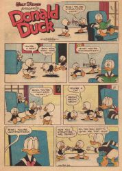comic disney donald_duck humor male_only maledom malesub pet_play screenshot scrooge_mcduck tech_control text western