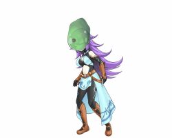 animated animated_gif bangs bare_shoulders belt bodysuit boots breasts cleavage closed_eyes corruption empty_eyes eye_roll female_only femsub force_feeding gloves jewelry navel nise_nagi opera_gloves original parasite pink_eyes purple_hair resisting shrunken_irises simple_background skirt slime solo standing tilti_(nise_nagi) very_long_hair white_background