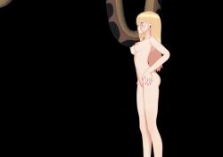  3d animated bare_breasts bare_legs blissfulcoils blonde_hair coils disney femsub kaa kaa_eyes long_hair maledom marin_kitagawa my_dress-up_darling nude snake spiral_eyes tagme the_jungle_book video 