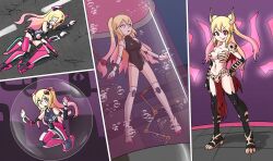  alternate_costume aura bikini_armor bubble closed_eyes corruption cygames defeated empty_eyes evil_smile eye_color_change femsub hand_on_hip happy_trance laputina_(world_flipper) looking_at_viewer lying midriff multicolored_hair mythkaz navel pink_eyes pink_hair red_eyes smile standing stasis_tank tagme world_flipper yellow_eyes 