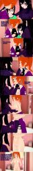 absurdres black_eyes black_hair brown_eyes clothed dialogue english_text female_only femdom femsub glasses josie_(ophelia's_dollhouse) long_hair multiple_girls multiple_subs ophelia's_dollhouse ophelia_(ophelia's_dollhouse) orange_hair purple_eyes pussy scared text undressing zenin1