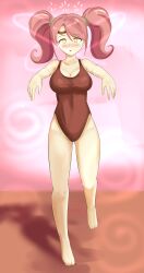  absurdres breasts empty_eyes expressionless female_only femsub fire_emblem fire_emblem_echoes large_breasts leotard long_hair looking_at_viewer mae_(fire_emblem) magic nintendo one-piece_swimsuit open_mouth pink_hair smeef swimsuit twintails zombie_walk 