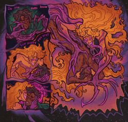 avrilen blonde_hair comic distortion_(the_magnus_archives) drool jonathan_sims long_hair maledom michael_shelley monster_boy nude smile the_magnus_archives yaoi