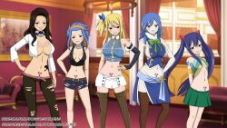  cana_alberona corruption crotch_tattoo doggos_doujins fairy_tail female_only femsub hand_on_hip jean_shorts jeans juvia_loxar large_breasts levy_mcgarden lucy_heartfilia short_skirt skirt small_breasts tattoo wendy_marvell 