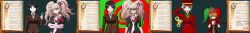 anailater(manipper) christmas dangan_ronpa elf elf_ears happy_trance junko_enoshima mukuro_ikusaba sequence spiral text transformation uniform