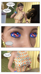 3d abimboleb bimbofication brain_drain breast_expansion brown_hair comic earrings femsub hypnotic_accessory jewelry original text