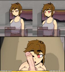 breast_press cleavage denial empty_eyes femsub instant_loss kneeling large_breasts mia_(modification_app) modification_app nude penis text tightly_dev video_game 