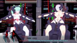 3d breasts cyberpunk_(series) cyberpunk_edgerunners english_text femsub lucy_(cyberpunk) nipples nude pengi13 rebecca_(cyberpunk) tagme tech_control text