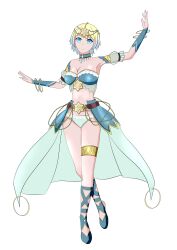 absurdres blonde_hair blue_eyes breasts dancing empty_eyes femsub fire_emblem fire_emblem_heroes fjorm happy_trance harem_outfit jewelry large_breasts midriff nintendo see-through short_hair soex tagme white_background