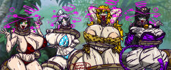 abs ahegao animal_ears arms_above_head ass bikini black_hair blake_belladonna blonde_hair breasts cat_ears cat_girl cleavage coils femsub happy_trance huge_ass huge_breasts jungle kaa kaa_eyes lipstick loincloth long_hair maledom multiple_girls nipples open_mouth outdoors ponytail red_hair ruby_rose rwby short_hair smile snake sweat tongue tongue_out v weiss_schnee white_hair yang_xiao_long zarvex3