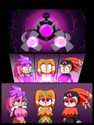 absurdres breasts comic dazed dr._chaos echidna_girl female_only femsub furry glowing glowing_eyes julie-su large_breasts open_clothes open_mouth shade_the_echidna sonic_the_hedgehog_(series) tech_control tikal