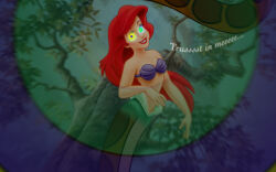 ariel disney female_only femdom glowing glowing_eyes kaa_eyes long_hair looking_at_viewer manip monster_girl naga_girl pov pov_sub princess red_hair smile snake_girl solo suppas_(manipper) text the_little_mermaid