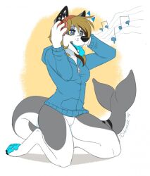  bottomless citrinelle dog_girl drool female_only femsub furry headphones heart hoodie hypnotic_audio hypnotic_music kaa_eyes kneeling non-human_feet open_mouth original paws piercing pussy ring_eyes simple_background solo tongue tongue_out wolf_girl 
