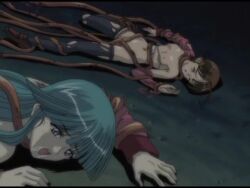  absorption ahoge animated assimilation blue_hair breasts brown_hair femsub japanese_audio long_hair mahou_shoujo_ai mikage_miyahiro monster multiple_girls multiple_subs nightmare_fuel nipples nude official open_mouth smile tentacles torn_clothes video yua_ohmiya 