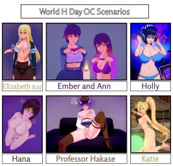 3d ann_(thehguy) blonde_hair blue_hair brown_hair candle dancing elizabeth_(thehguy) ember_(thehguy) empty_eyes expressionless female_only femsub hana_(thehguy) holly_(thehguy) hypnotic_accessory hypnotic_music katie_(thehguy) koikatsu! masturbation orb original pendulum professor_hakase_(thehguy) purple_hair spiral_eyes tech_control thehguy underwear