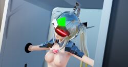 3d blonde_hair box breasts clothed_exposure corruption femsub glowing helmet mmd nipples open_mouth personification restrained shoulder_pads small_breasts tears tech_control twintails ultra_lady_ceres_(gniidan1) ultraman visor youknow
