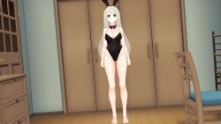 artist_request blonde_hair bunny_girl empty_eyes expressionless femsub green_eyes tagme