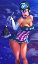 14-bis american_maid beehive_hair black_hair feather_duster female_only femsub lipstick maid maid_headdress opera_gloves spiral_eyes story the_tick_(series)