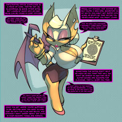  alternate_costume alternate_hairstyle bare_legs bat_girl bat_wings bigdad bracelet breasts button_gap cleavage clipboard dialogue expressionless femsub furry heavy_eyelids hourglass_figure huge_breasts lipstick makeup maledom manip office_lady open_mouth rouge_the_bat short_hair skirt sonic_the_hedgehog_(series) speech_bubble spiral spiral_eyes standing symbol_in_eyes tagme tech_control text tiechonortheal_(manipper) tight_clothing white_hair wings 