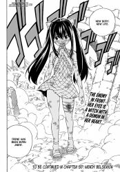  body_control comic fairy_tail feet female_only femdom femsub greyscale long_hair possession spoilers text twintails wendy_marvell 