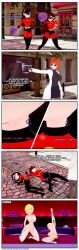  bimbofication black_hair blonde_hair brown_hair caption comic elastigirl happy_trance helen_parr incest latinkaixa long_hair milf mother_and_daughter short_hair the_incredibles violet_parr 