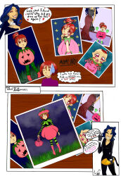 age_regression blue_hair cat_ears cat_girl comic costume femdom femsub halloween happy_trance hat linnzy loli mother_and_daughter pacifier pumpkin red_hair susan_vandom-collins text w.i.t.c.h will_vandom