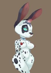 bunny_girl collar drone dronification furry hypnotic_eyes large_breasts smagadoodle tech_control wide_hips