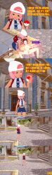  absurdres black_eyes black_hair breasts censored clothed dialogue english_text female_only femdom femsub mad_jacks multiple_girls nintendo nipples nude open_mouth pink_hair pokeball pokemon pussy short_hair squatting text tongue tongue_out 